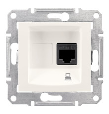 Розетка комп'ютерна Schneider Electric SDN4300123 Sedna, слонова кістка, пластик, для врізного монтажу