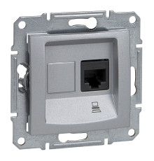 Розетка комп'ютерна Schneider Electric SDN4300160 Sedna, алюміній, пластик, для врізного монтажу