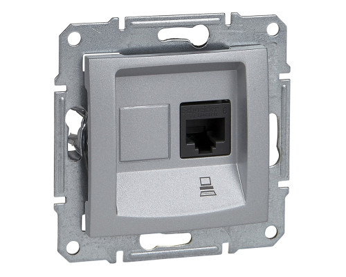 Розетка комп'ютерна Schneider Electric SDN4300160 Sedna, алюміній, пластик, для врізного монтажу