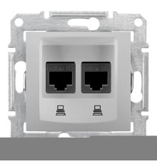 Розетка комп'ютерна Schneider Electric SDN4400160 Sedna, алюміній, пластик, для врізного монтажу