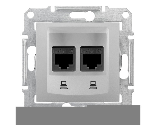 Розетка комп'ютерна Schneider Electric SDN4400160 Sedna, алюміній, пластик, для врізного монтажу