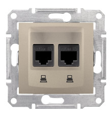 Розетка комп'ютерна Schneider Electric SDN4400168 Sedna, титан, пластик, для врізного монтажу
