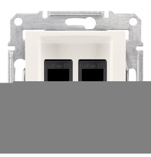 Розетка комп'ютерна Schneider Electric SDN4600123 Sedna, слонова кістка, пластик, для врізного монтажу
