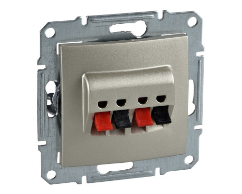 Розетка аудіо Schneider Electric SDN5400168 Sedna, титан, пластик, для врізного монтажу