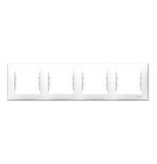 Рамка 4 поста Schneider Electric SDN5800721 Sedna, білий, пластик