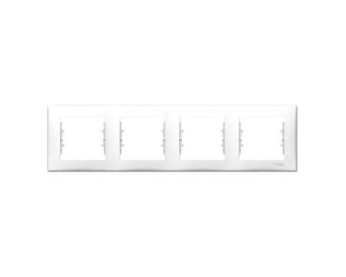 Рамка 4 поста Schneider Electric SDN5800721 Sedna, білий, пластик