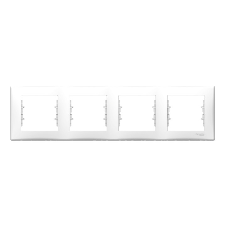 Рамка 4 поста Schneider Electric SDN5800721 Sedna, білий, пластик · Schneider Electric · schneider-electric-sdn5800721