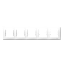 Рамка 5 постів Schneider Electric SDN5800921 Sedna, білий, пластик