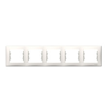 Рамка 5 постів Schneider Electric SDN5800923 Sedna, слонова кістка, пластик