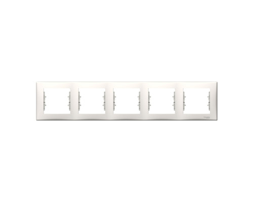 Рамка 5 постів Schneider Electric SDN5800923 Sedna, слонова кістка, пластик