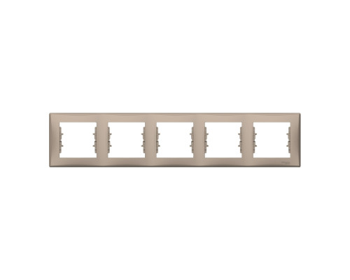 Рамка 5 постів Schneider Electric SDN5800968 Sedna, титан, пластик