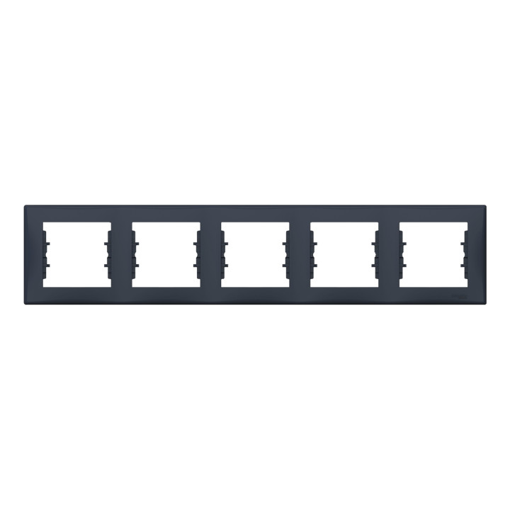Рамка 5 постів Schneider Electric SDN5800970 Sedna, графіт, пластик · Schneider Electric · schneider-electric-sdn5800970