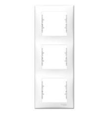 Рамка 3 поста вертикальна Schneider Electric SDN5801321 Sedna, білий, пластик