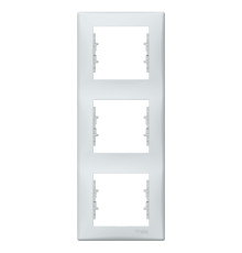 Рамка 3 поста вертикальна Schneider Electric SDN5801333 Sedna, сірий, пластик