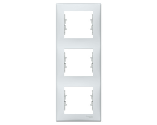 Рамка 3 поста вертикальна Schneider Electric SDN5801333 Sedna, сірий, пластик