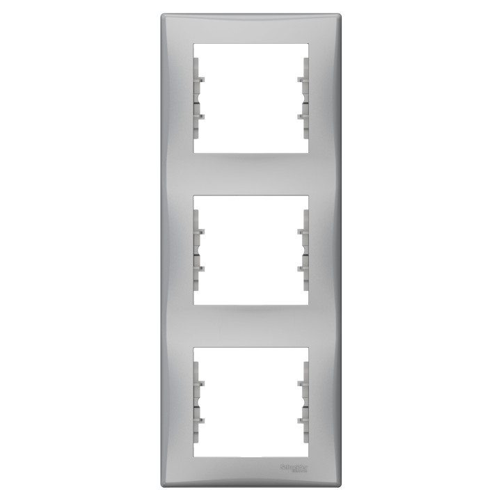 Рамка 3 поста вертикальна Schneider Electric SDN5801360 Sedna, алюміній, пластик · Schneider Electric · schneider-electric-sdn5801360