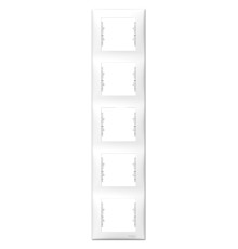 Рамка 5 постів вертикальна Schneider Electric SDN5801521 Sedna, білий, пластик
