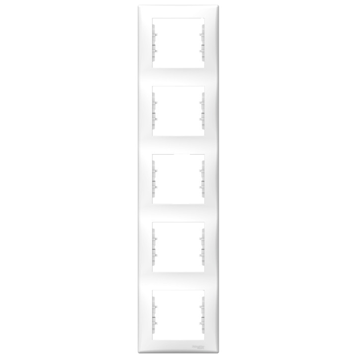 Рамка 5 постів вертикальна Schneider Electric SDN5801521 Sedna, білий, пластик · Schneider Electric · schneider-electric-sdn5801521