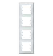Рамка 4 поста вертикальна Schneider Electric SDN5802033 Sedna, сірий, пластик