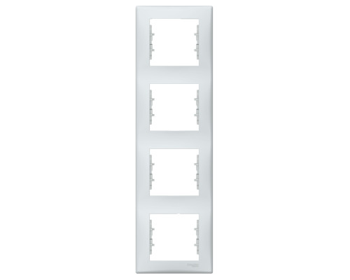 Рамка 4 поста вертикальна Schneider Electric SDN5802033 Sedna, сірий, пластик