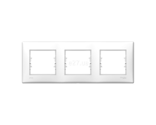 Рамка 3 поста Schneider Electric SDN5810721 Sedna, білий, пластик, ip44