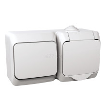Розетка 220В з вимикачем 1-клавішним Schneider Electric WDE000500 Cedar Plus, білий