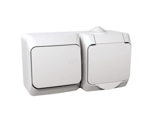 Розетка 220В з вимикачем 1-клавішним Schneider Electric WDE000500 Cedar Plus, білий