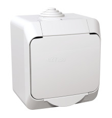 Розетка 220В Schneider Electric WDE000540 Cedar Plus, білий, із заземленням, французький стандарт