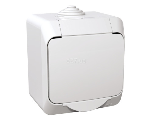Розетка 220В Schneider Electric WDE000540 Cedar Plus, білий, із заземленням, французький стандарт