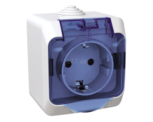 Розетка 220В Schneider Electric WDE000543 Cedar Plus, білий, із заземленням, Schuko