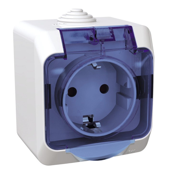 Розетка 220В Schneider Electric WDE000543 Cedar Plus, білий, із заземленням, Schuko · Schneider Electric · schneider-electric-wde000543