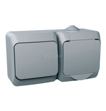 Розетка 220В з вимикачем 1-клавішним Schneider Electric WDE000600 Cedar Plus, сірий