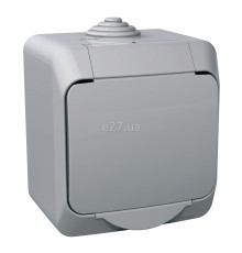 Вимикач 1-клавішний Schneider Electric WDE000610 Cedar Plus, сірий