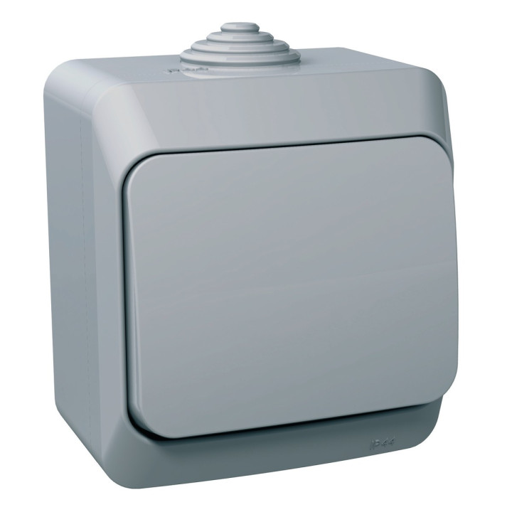 Вимикач 1-клавішний Schneider Electric WDE000610 Cedar Plus, сірий · Schneider Electric · schneider-electric-wde000610