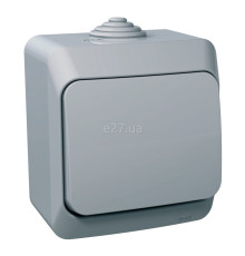 Перемикач прохідний 1-клавішний Schneider Electric WDE000660 Cedar Plus, сірий, без підсвітки та індикації