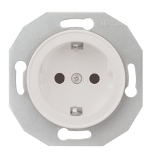 Розетка 220В Schneider Electric WDE011103 Renova, білий, пластик, із заземленням, Schuko, без захисної кришки, зі шторками, для врізного монтажу