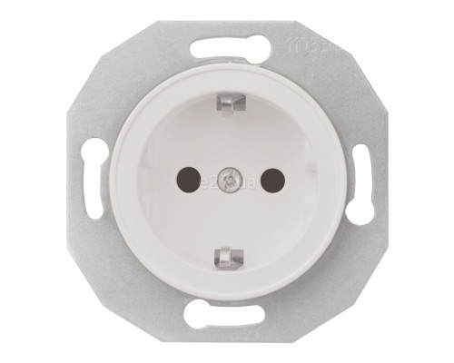 Розетка 220В Schneider Electric WDE011103 Renova, білий, пластик, із заземленням, Schuko, без захисної кришки, зі шторками, для врізного монтажу