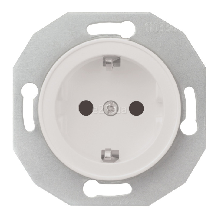 Розетка 220В Schneider Electric WDE011103 Renova, білий, пластик, із заземленням, Schuko, без захисної кришки, зі шторками, для врізного монтажу · Schneider Electric · schneider-electric-wde011103