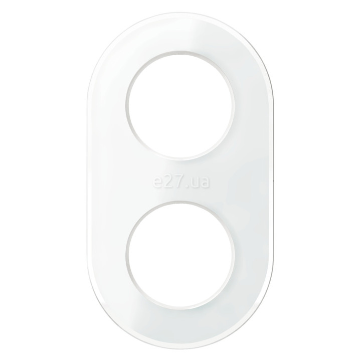Рамка 2 поста Schneider Electric WDE011407 Renova Glass, білий, скло · Schneider Electric · schneider-electric-wde011407