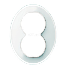 Рамка Schneider Electric WDE011409 Renova Glass, білий, скло