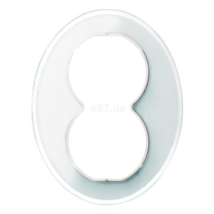 Рамка Schneider Electric WDE011409 Renova Glass, білий, скло · Schneider Electric · schneider-electric-wde011409