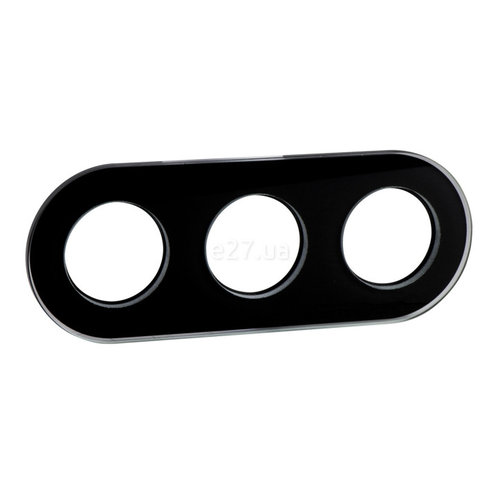 Рамка 3 поста Schneider Electric WDE011428 Renova Glass, чорний, скло · Schneider Electric · schneider-electric-wde011428