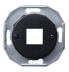 Лицьова панель розетки RJ45 Schneider Electric WDE011702 Renova, чорний, пластик, для врізного монтажу
