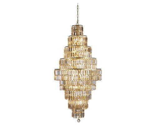 Люстра Searchlight 1500SB Empire 13Lt Chandelier - Satin Brass & Champagne Glass