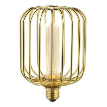 Лампа світлодіодна Searchlight 16005GO Drum Lamp - Gold Metal E27, 3.5W 1800K E27, 360° · Searchlight · searchlight-16005go