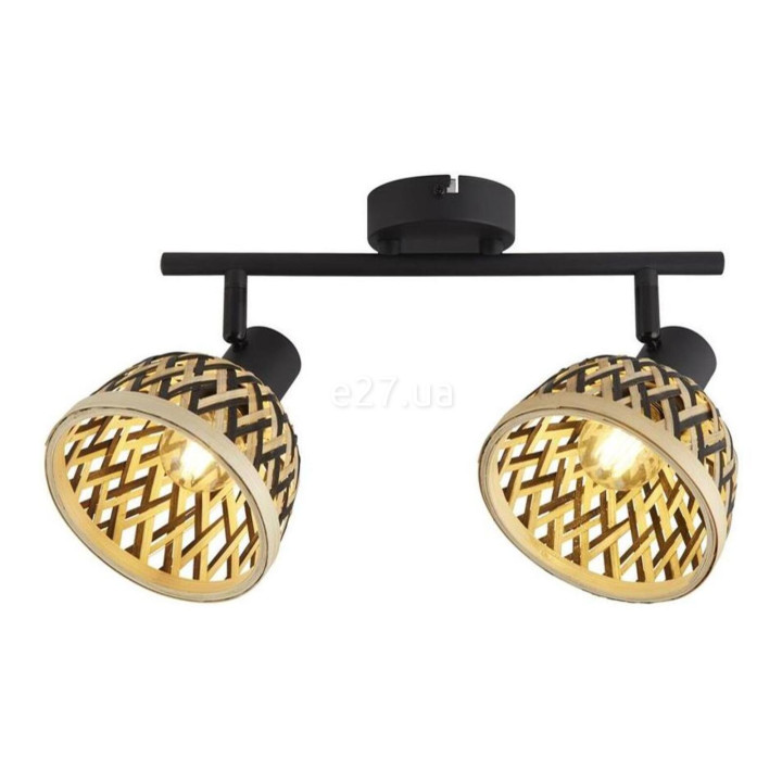 Спот Searchlight 19931-2BK Lance 2Lt Spotlight - Black With Bamboo · Searchlight · searchlight-19931-2bk
