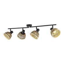 Спот Searchlight 19931-4BK Lance 4Lt Spotlight - Black With Bamboo · Searchlight · searchlight-19931-4bk