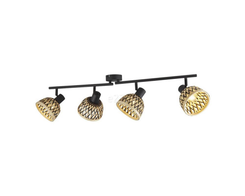 Спот Searchlight 19931-4BK Lance 4Lt Spotlight - Black With Bamboo