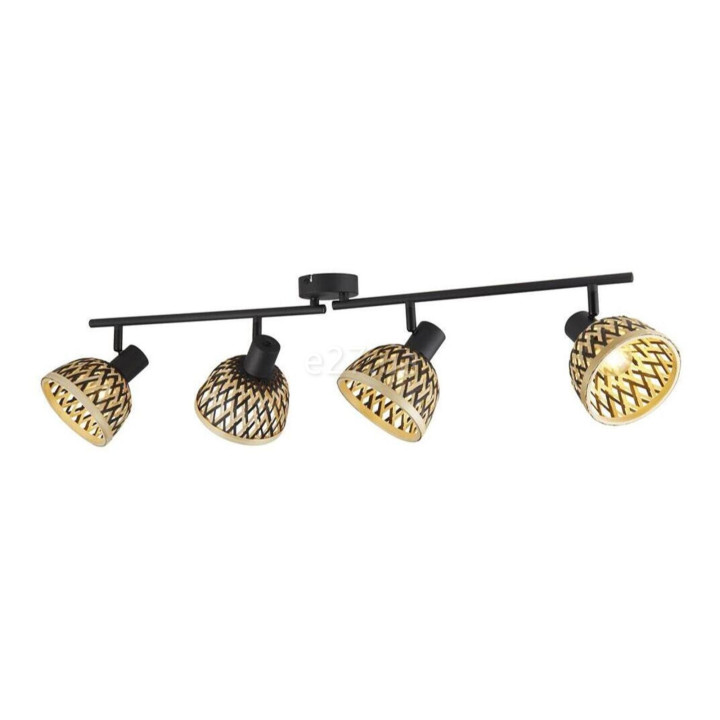 Спот Searchlight 19931-4BK Lance 4Lt Spotlight - Black With Bamboo · Searchlight · searchlight-19931-4bk