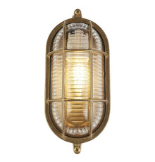 Настінний світильник Searchlight 20361PB Bulkhead Outdoor Light - Solid Brass, IP64